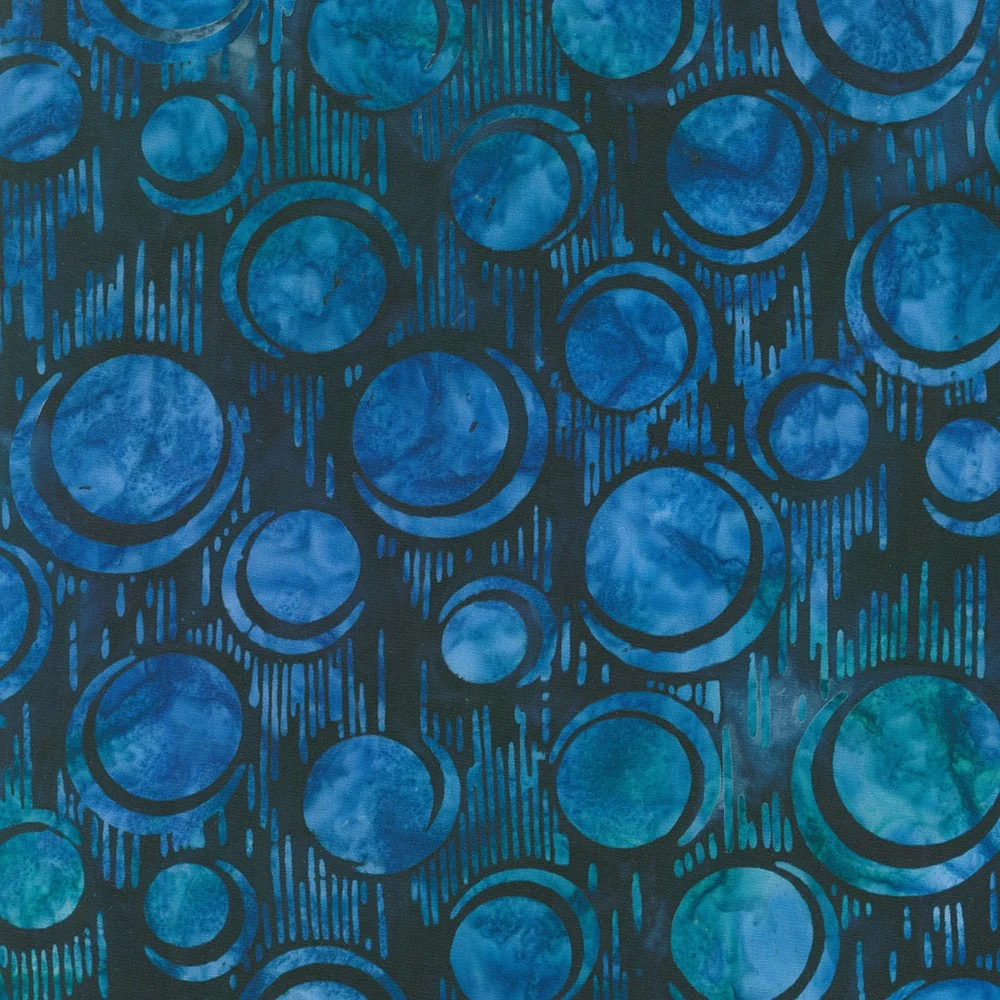 Half-yard Bundle - Robert Kaufman Artisan Batik "Bubble Blues" - 10 Fabrics, 5 Total Yards