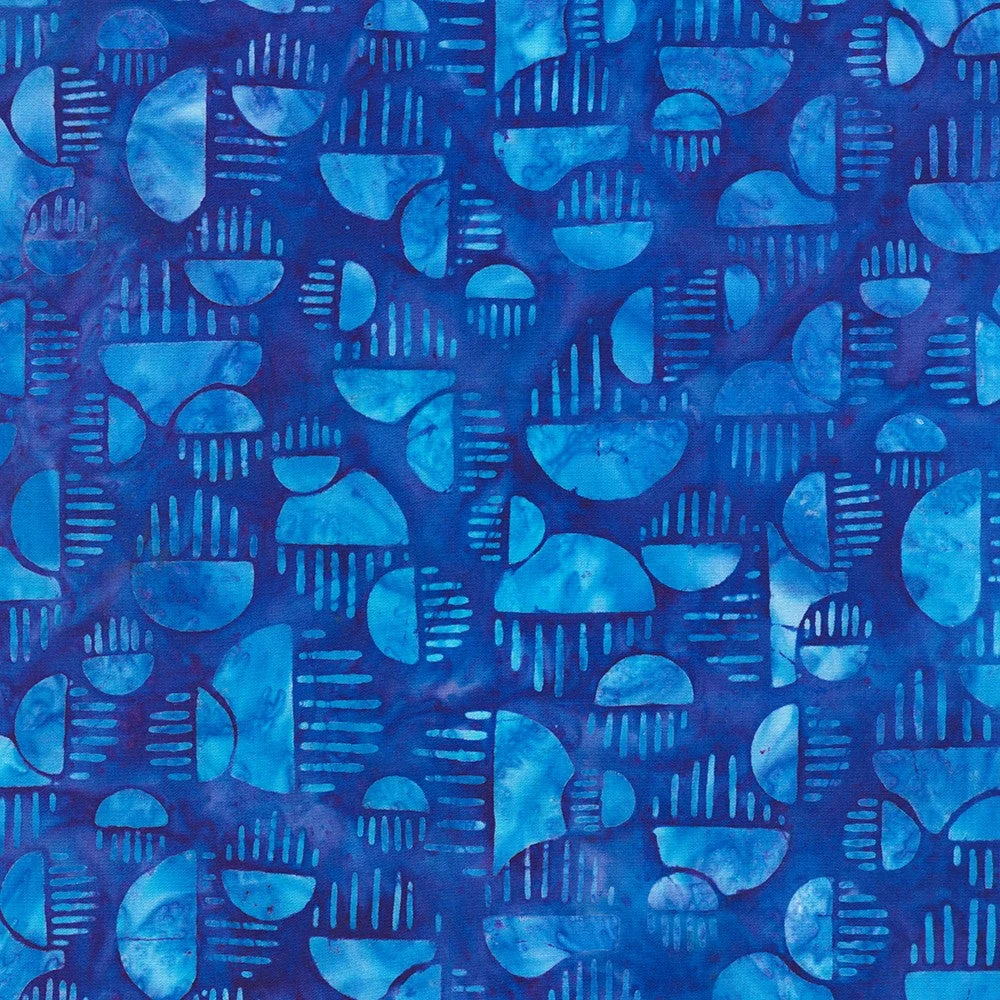 Half-yard Bundle - Robert Kaufman Artisan Batik "Bubble Blues" - 10 Fabrics, 5 Total Yards