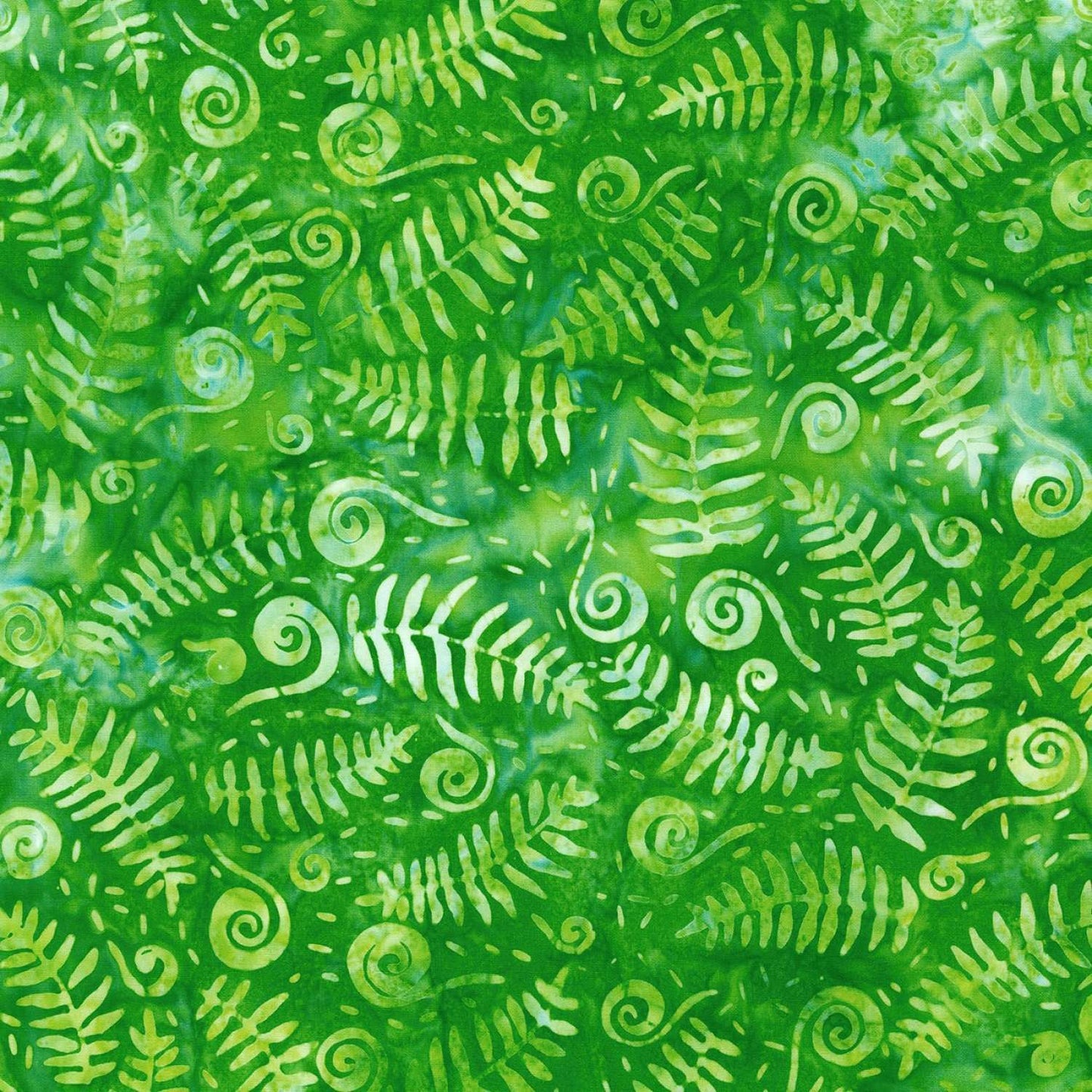 Robert Kaufman Artisan Batik "Totally Tropical" (Citrus/Green) Half-yard Bundle - 10 Fabrics, 5 Total Yards