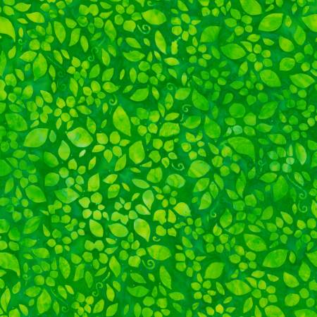 Robert Kaufman Artisan Batik "Totally Tropical" (Citrus/Green) Half-yard Bundle - 10 Fabrics, 5 Total Yards