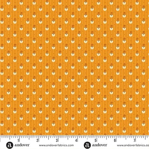 (4 yd) Andover/Makower UK Indigo Cheddar A-1142-O Pinstripe Circle