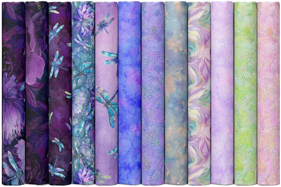 Timeless Treasures - Dragonfly Mist - 40 2.5" Strips/Jelly Roll