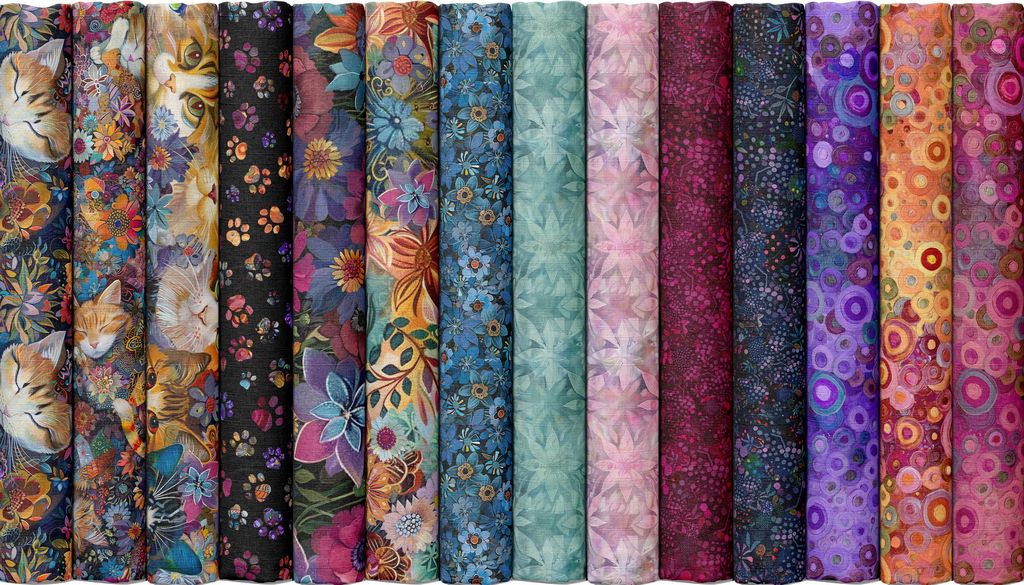 Timeless Treasures - Calico Cat - 40 2.5" Strips/Jelly Roll