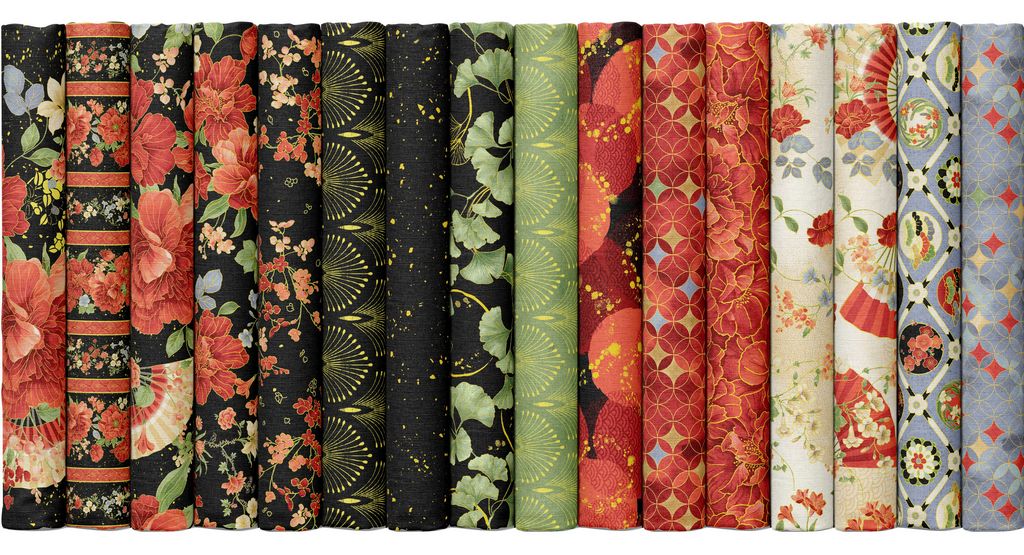 Timeless Treasures - Imperial Bloom by Chong-a Hwang - 40 2.5" Strips/Jelly Roll