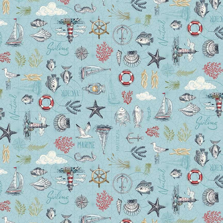 Andover "High Tide" Half-yard Bundle - 10 Fabrics, 5 Total Yards