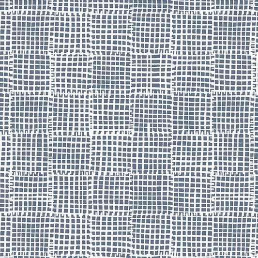 (4 yd) Andover/Makower UK Century Prints Trellis Grid Graphite CS-42