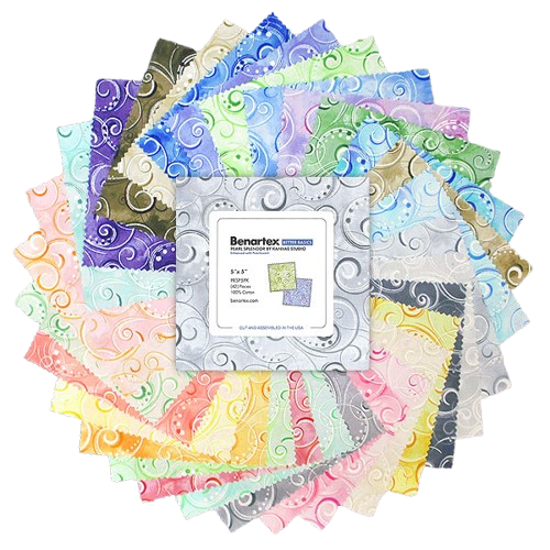 Charm Pack 5x5 Squares - Benartex Pearl Splendor - 40 5" Squares