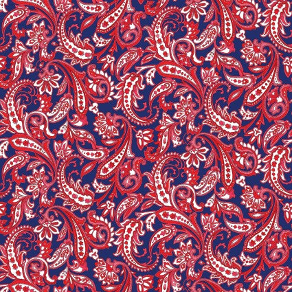 (2 yd) Benartex Paradise Park 17016-26 Park Bench Raspberry
