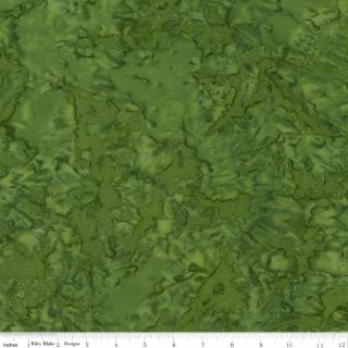 Riley Blake Expressions Batiks "Hand Dyes Green" Half-yard Bundle - 10 Fabrics, 5 Total Yards