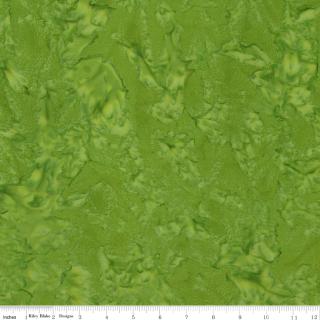 Riley Blake Expressions Batiks "Hand Dyes Green" Half-yard Bundle - 10 Fabrics, 5 Total Yards