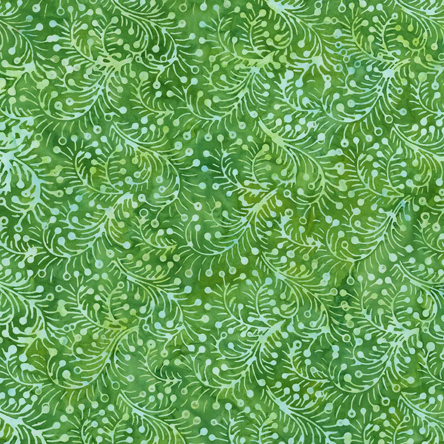 (2 yd) Riley Blake Expressions Batiks Geometric Splash BT23202-311 Kiwi