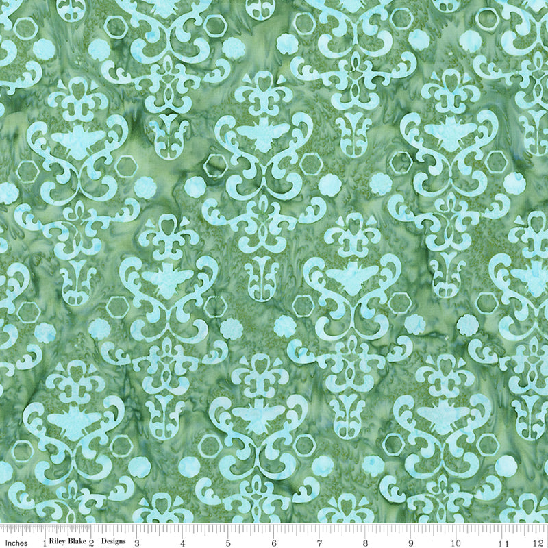 Riley Blake Expressions Batiks "Watercolor Daisies" Half-yard Bundle - 10 Fabrics, 5 Total Yards