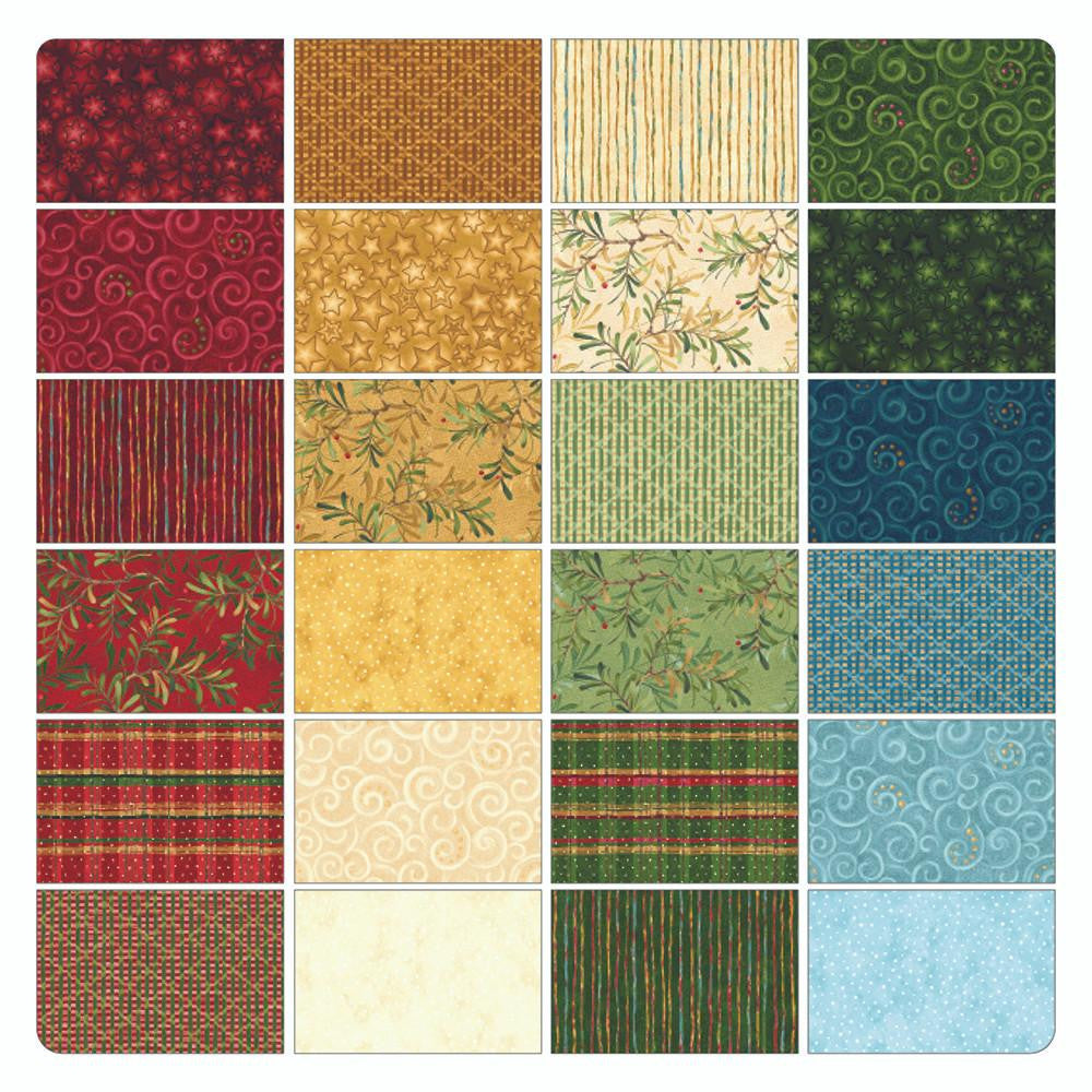 Charm Pack 5x5 Squares - Benartex 12 Days Of Christmas - 40 5" Squares
