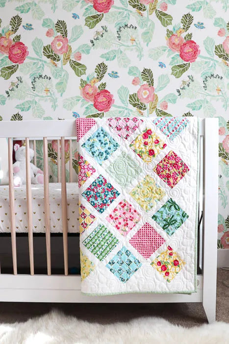 Free Lattice Baby Quilt Charm Square Pattern!