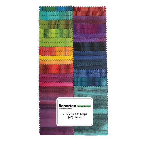 Benartex Bali Batik Landscapes Batiks Strip-pies - 40 2.5" Strips