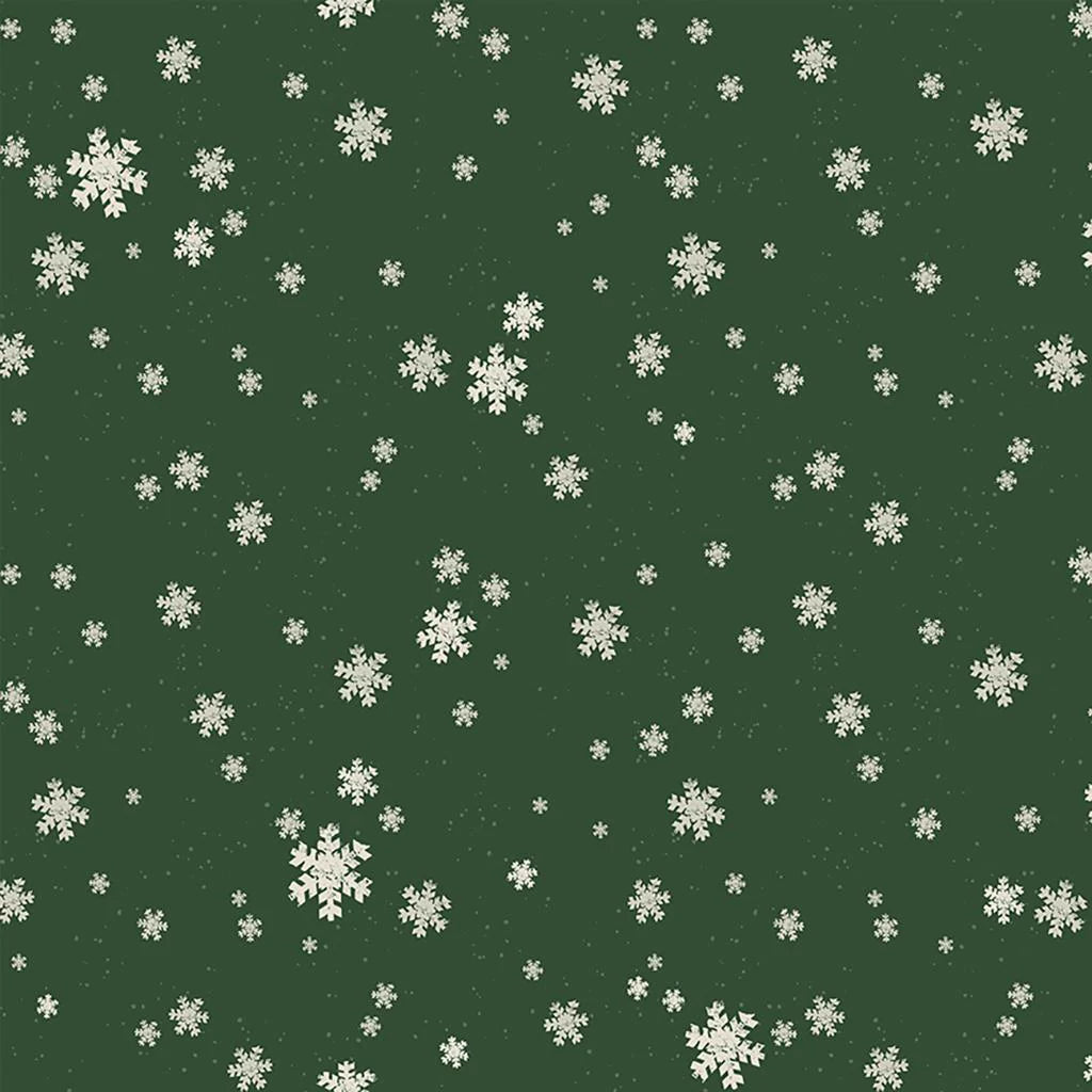 (1.5 yd) Clothworks Better Not Pout Y3789-113 Forest Snowflakes