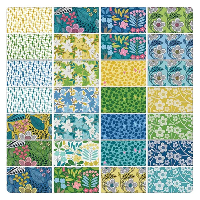 Charm Pack 5x5 Squares - Benartex Blooming Color 2 - 40 5" Squares