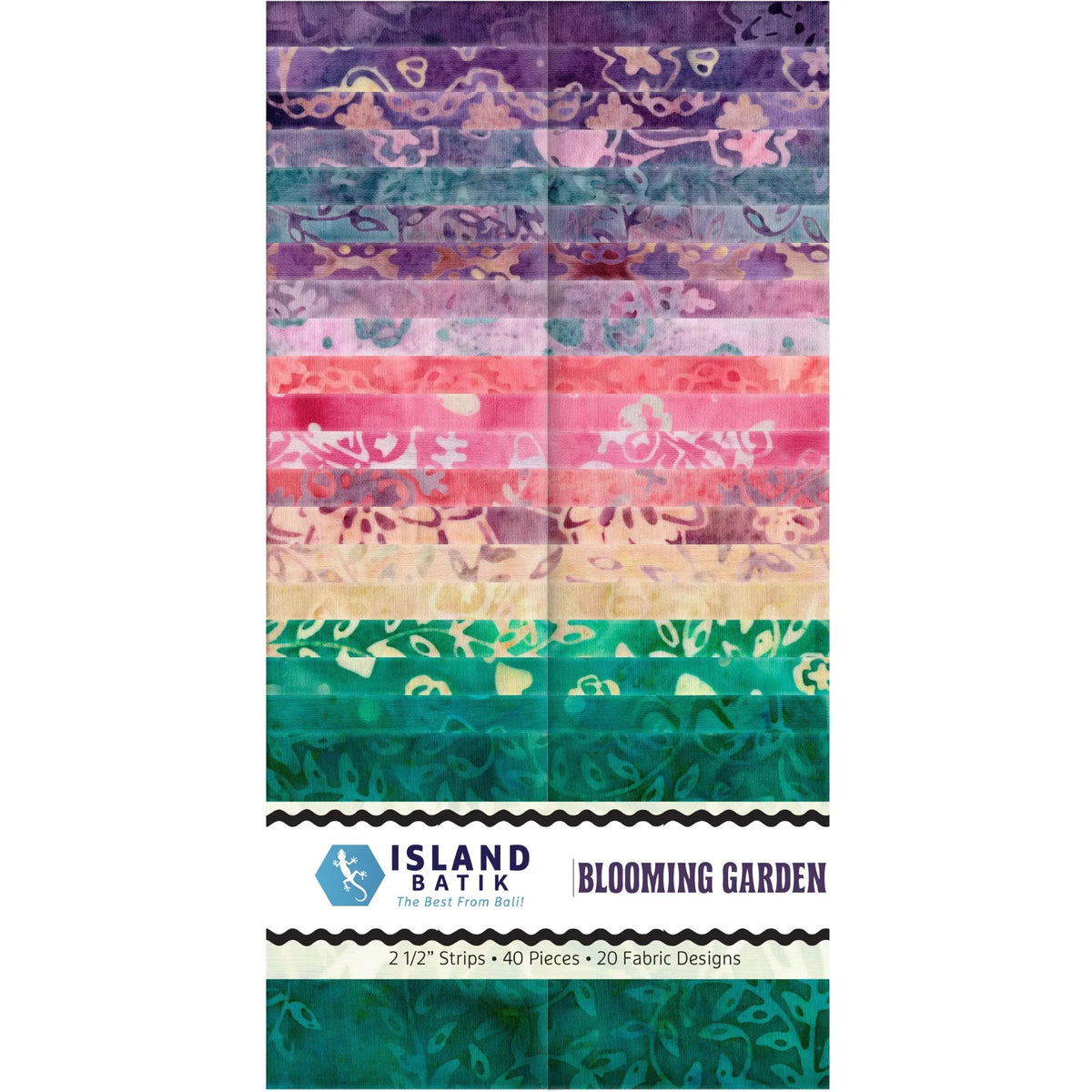 Island Batik - Blooming Garden - 20 Fabrics, 40 Total Strips