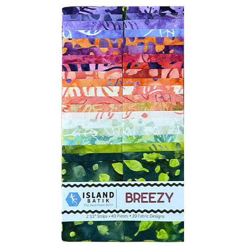 Island Batik - Breezy - 20 Fabrics, 40 Total Strips