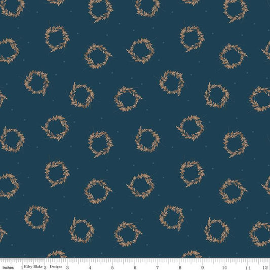 (5 yd) Riley Blake Huckleberry Saltbox C14351 Independence Wreaths