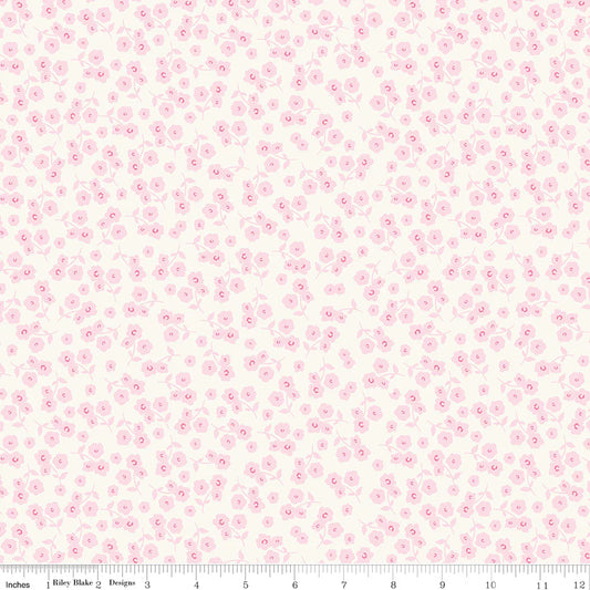 (5 yd) Riley Blake Picnic Florals Carnation C14613