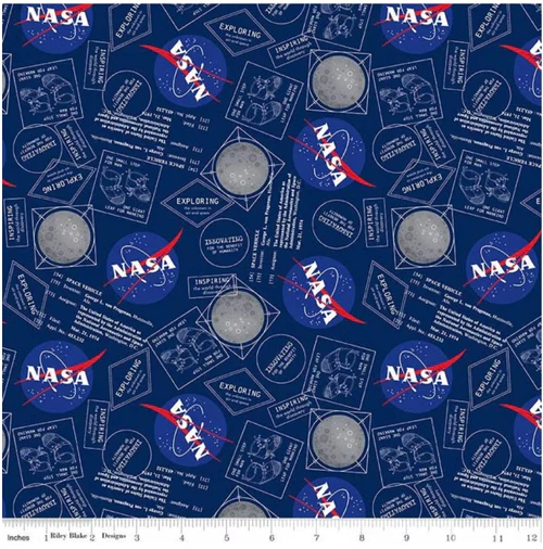 Riley Blake "Outer Space" (NASA) Half-yard Bundle - 10 Fabrics, 5 Total Yards