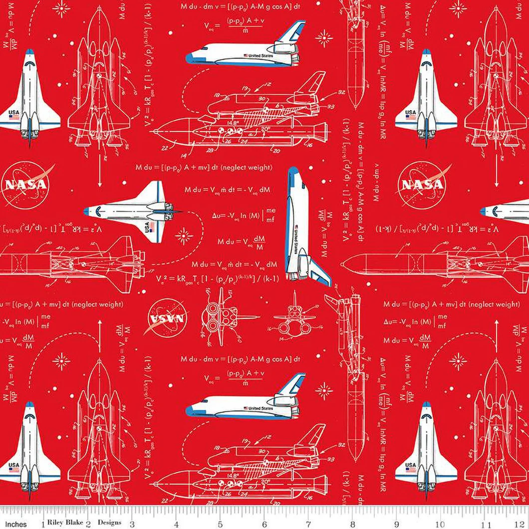 Riley Blake "Outer Space" (NASA) Half-yard Bundle - 10 Fabrics, 5 Total Yards