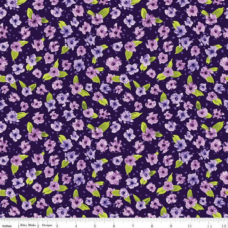 Riley Blake "Plum Petals" Half-yard Bundle - 10 Fabrics, 5 Total Yards
