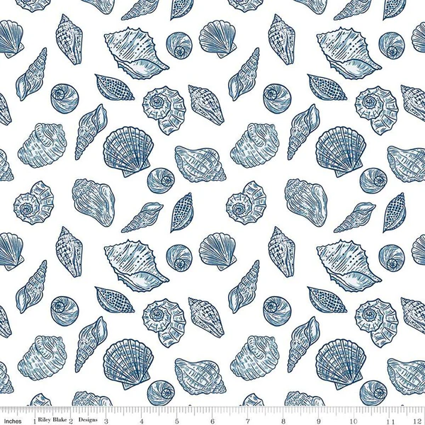 Riley Blake "Ocean Oasis" Half-yard Bundle - 10 Fabrics, 5 Total Yards