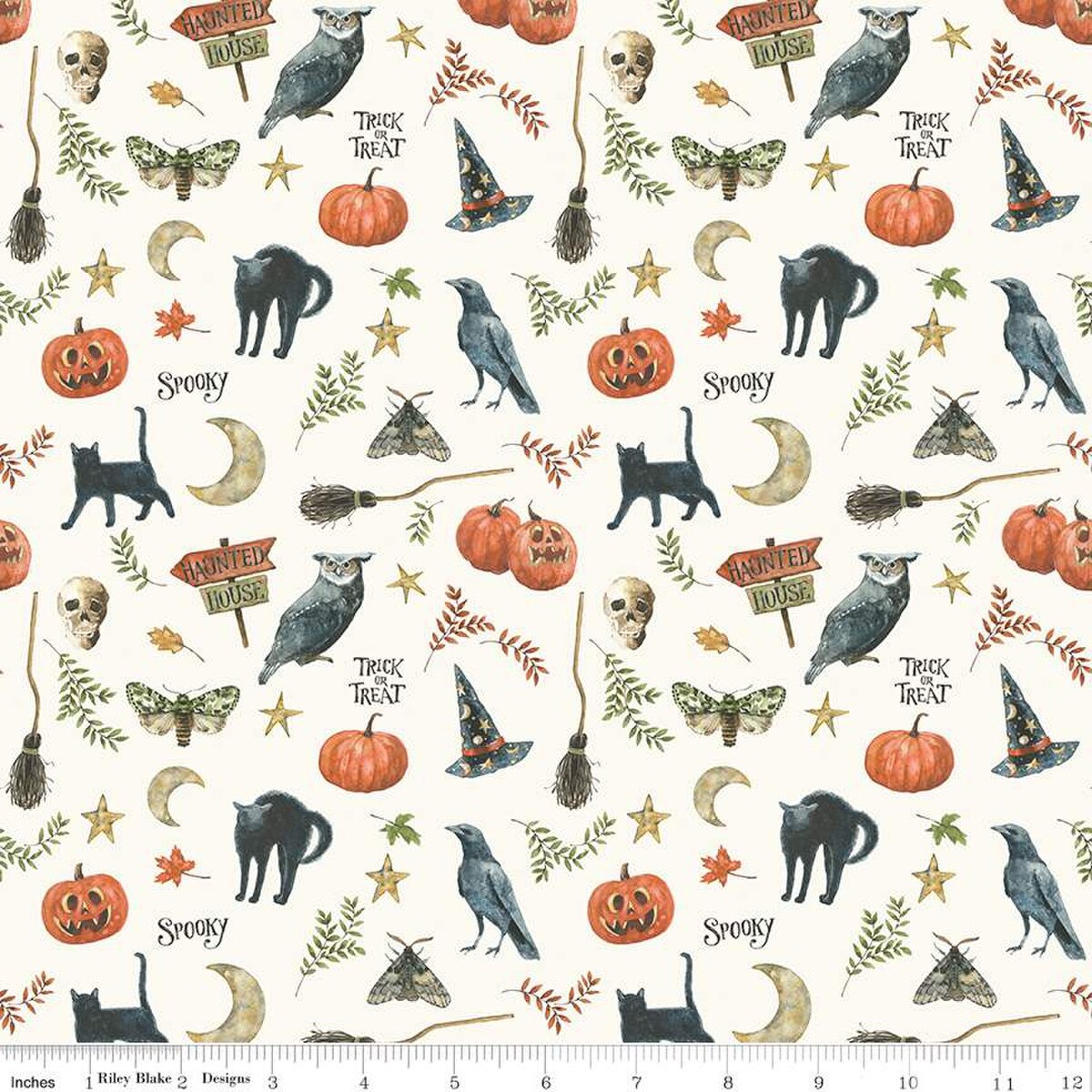 Riley Blake "Trick Or Treat" Halloween Half-yard Bundle - 10 Fabrics, 5 Total Yards