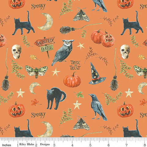 Riley Blake "Trick Or Treat" Halloween Half-yard Bundle - 10 Fabrics, 5 Total Yards