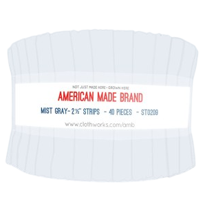Clothworks American Made Brand - Solid Mist Gray - 40 Strips