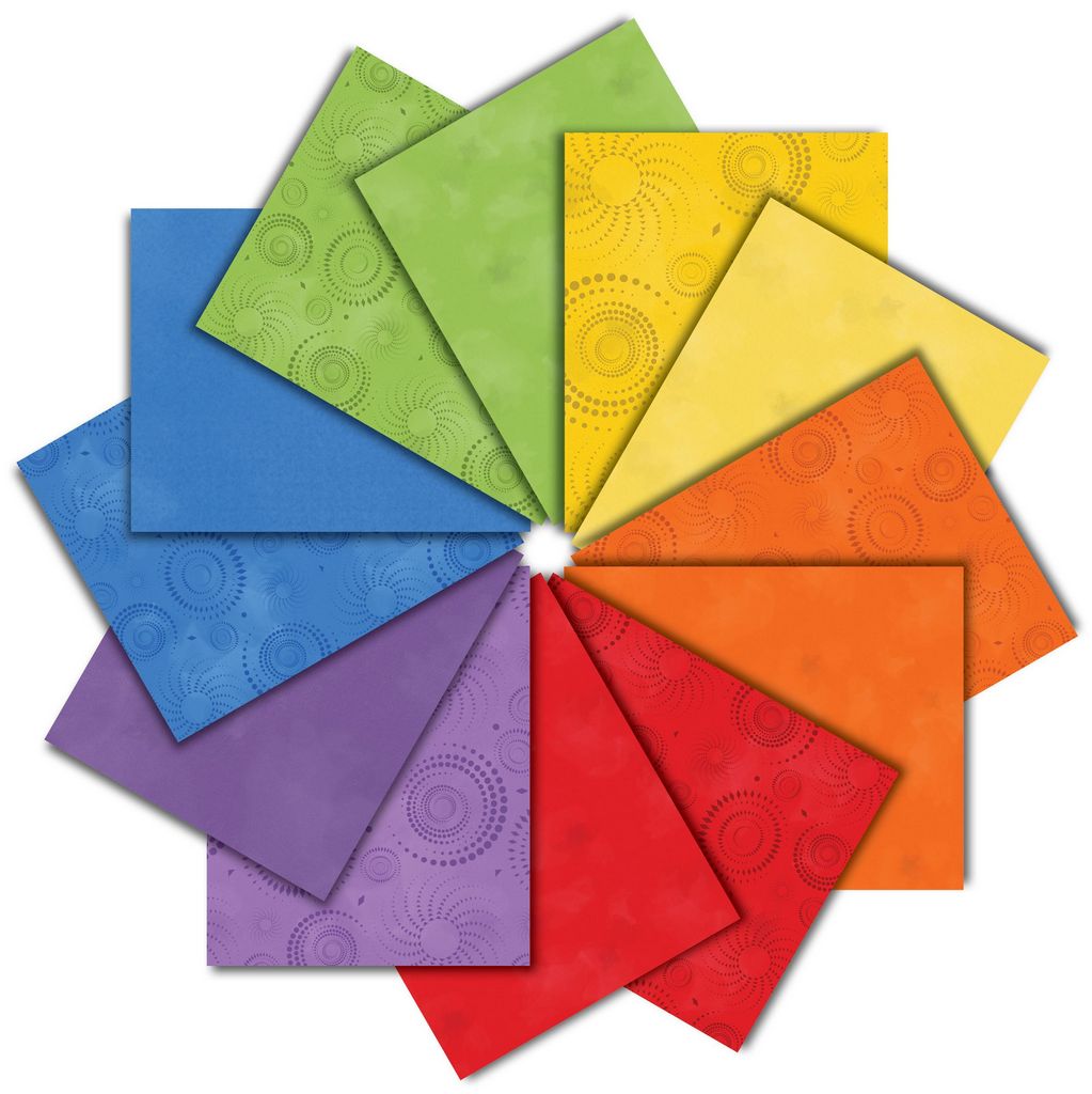 Timeless Treasures - Colorstock Primary By Judy and Judel Neimeyer - 40 2.5" Strips/Jelly Roll