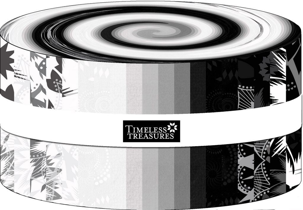 Timeless Treasures - Colorstock Noir By Judy and Judel Neimeyer - 40 2.5" Strips/Jelly Roll