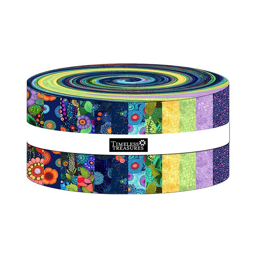 Timeless Treasures - Jubilant by Chong-a Hwang - 40 2.5" Strips/Jelly Roll