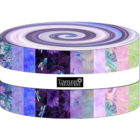 Timeless Treasures - Dragonfly Mist - 40 2.5" Strips/Jelly Roll