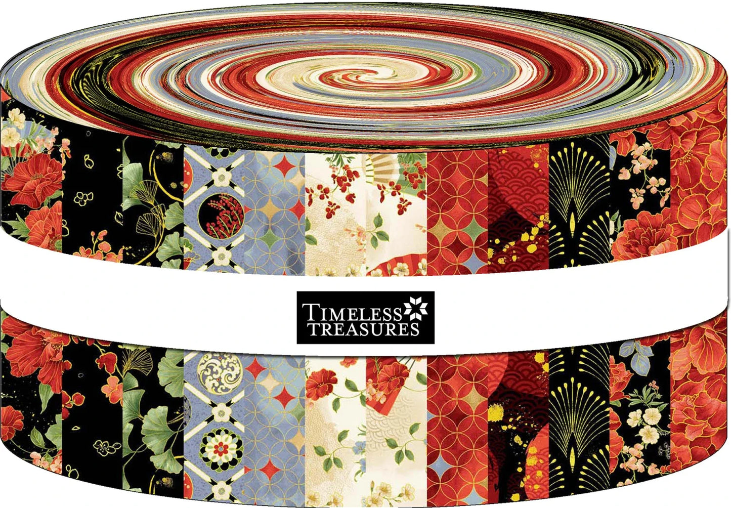 Timeless Treasures - Imperial Bloom by Chong-a Hwang - 40 2.5" Strips/Jelly Roll