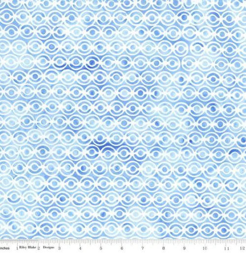 (2 yd) Riley Blake Expressions Batiks Geometric Splash BT23201-301 Blue Calm