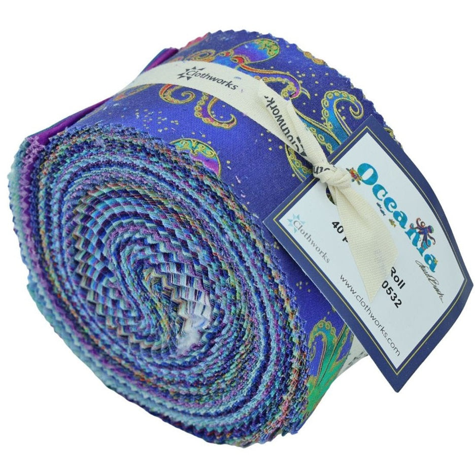 Clothworks - Oceania by Laurel Burch - 40 Strip Roll