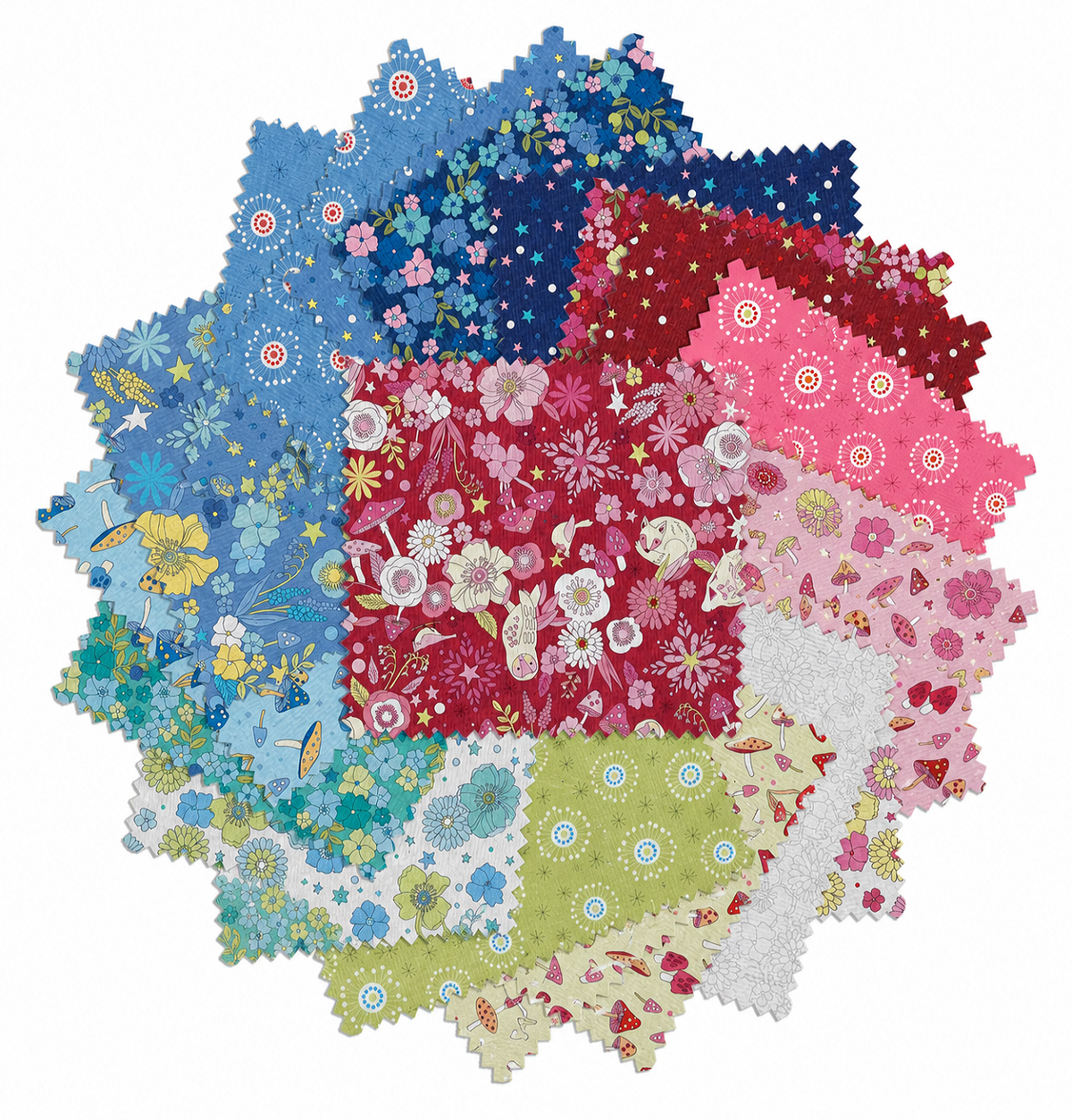 Charm Pack 5x5 Squares - Benartex Tiny Secrets - 40 5" Squares