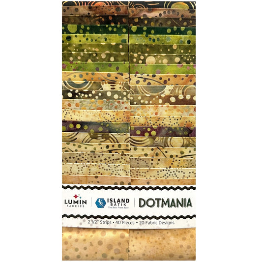 Island Batik - Dotmania - 20 Fabrics, 40 Total Strips