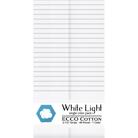 Lumin Fabrics/Ecco Cotton - White Light - 40 Total Strips