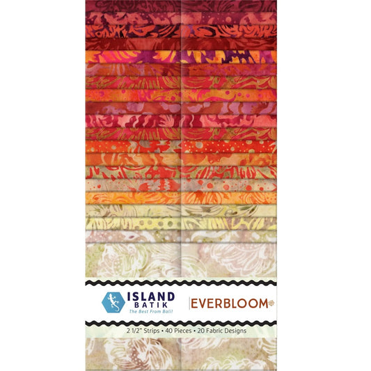 Island Batik - Everbloom - 20 Fabrics, 40 Total Strips