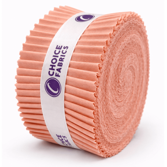 Choice Fabrics Supreme Solids Jelly Roll - Apricot - 40 Strips