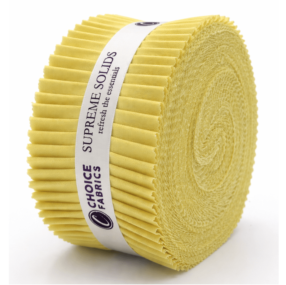 Choice Fabrics Supreme Solids Jelly Roll - Butter - 40 Strips