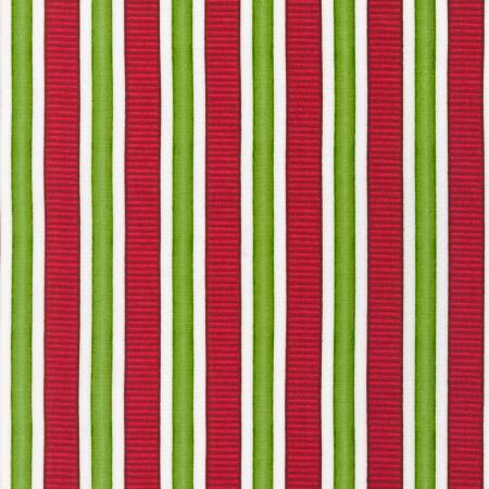 (5 yd) Robert Kaufman Scarlet's Garden FLH-20649-3 Red Stripe
