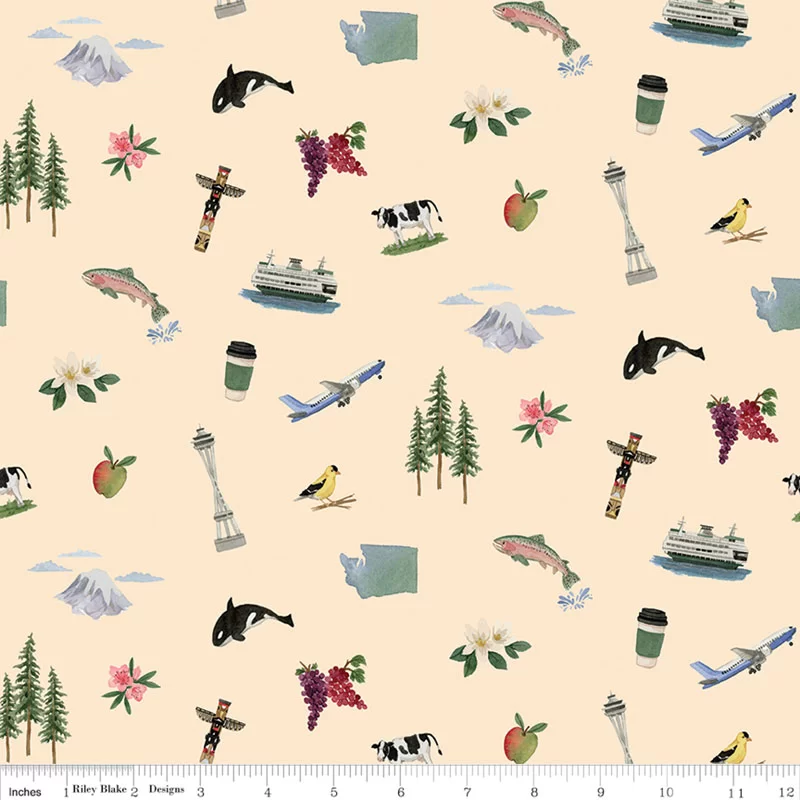 Riley Blake Washington My Home (All Pacific Northwest Shop Hop) - 40 Strip Rolie Polie