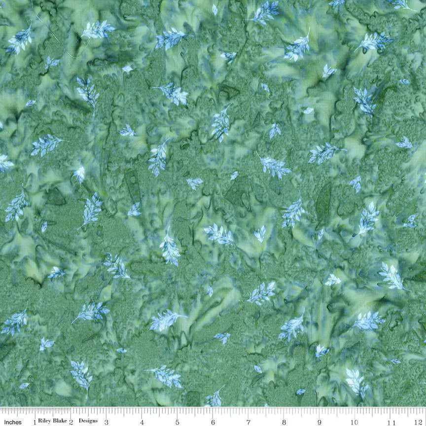 Riley Blake Expressions Batiks "Watercolor Daisies" Half-yard Bundle - 10 Fabrics, 5 Total Yards