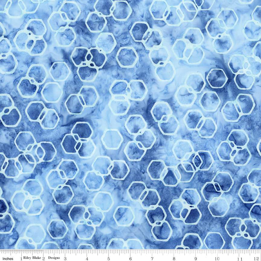 Riley Blake Expressions Batiks "Watercolor Daisies" Half-yard Bundle - 10 Fabrics, 5 Total Yards