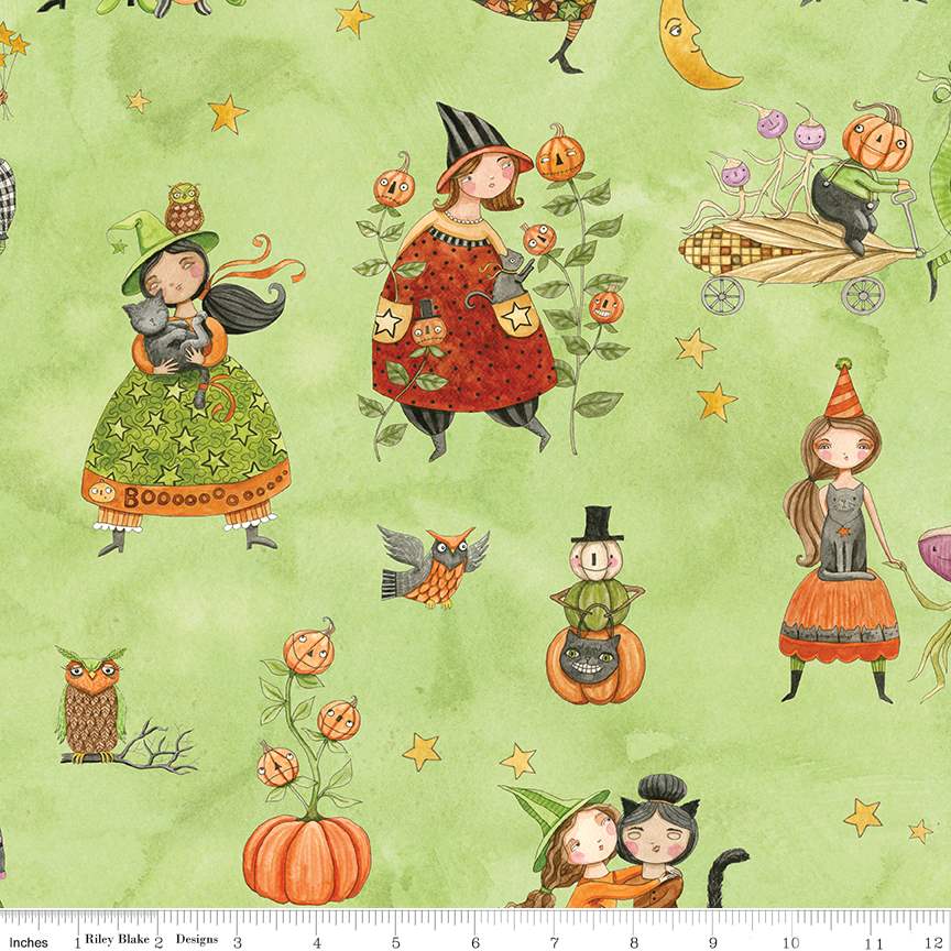 Riley Blake "Ghoul Friends" Halloween Half-yard Bundle - 10 Fabrics, 5 Total Yards
